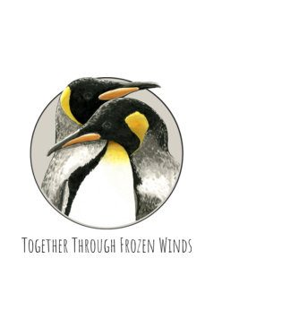 Penguins - Together Through Frozen Winds RS minta fekete pólón