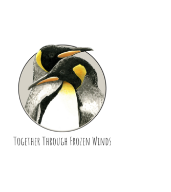 Penguins - Together Through Frozen Winds RS minta világoskék pólón