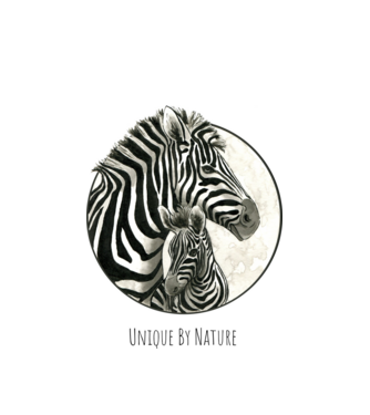 Zebras - Unique By Nature minta fehér pólón