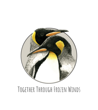 Penguins - Together Through Frozen Winds RS minta fehér pólón