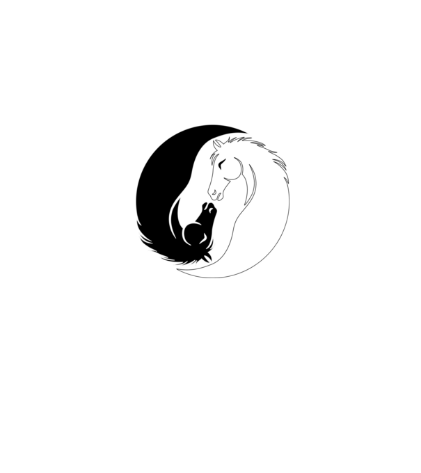 ying yang ló minta szürke pólón