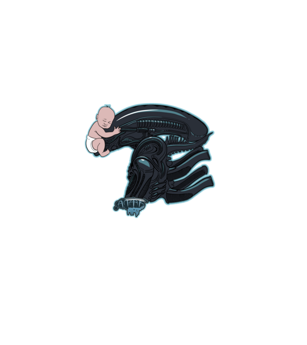 Facehugger1 minta fekete pólón
