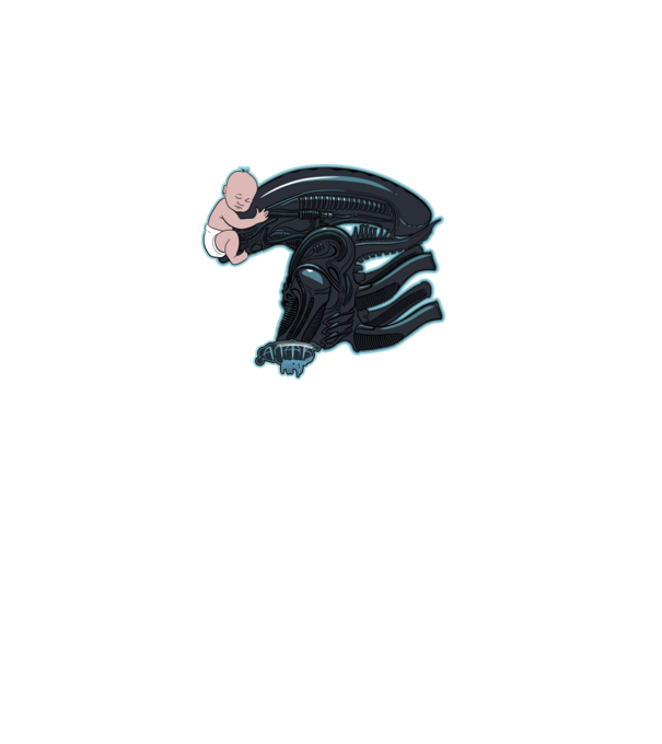 Facehugger1 minta fekete pólón