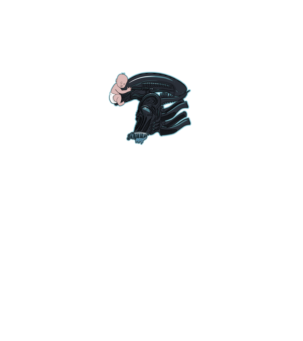 Facehugger1 minta fekete pólón