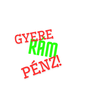 gyere pénz (2) minta világos rózsaszín pólón