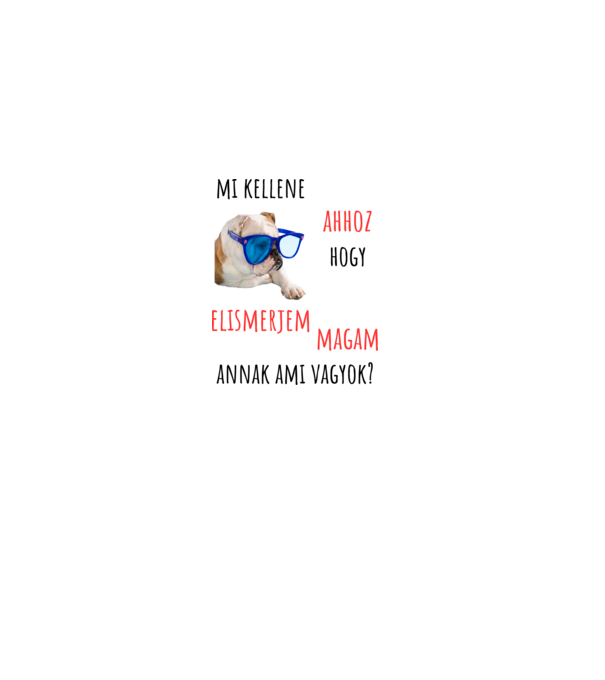 elismerem magam minta homokszín pólón
