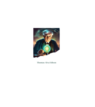 Thomas Alva Edison minta fekete pólón