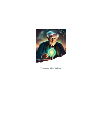 Thomas Alva Edison minta fekete pólón