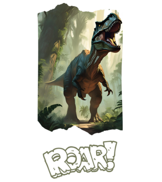 T-Rex minta fehér pólón