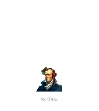 Heinrich Heine minta sötétkék pólón