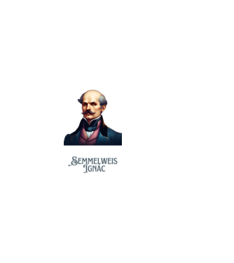 Semmelweis Ignác minta világos rózsaszín pólón