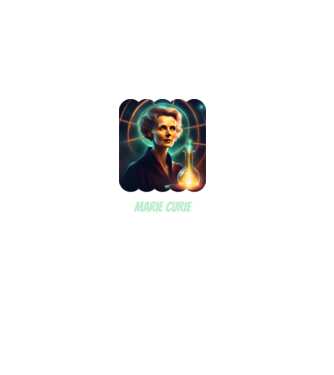 Marie Curie minta fekete pólón