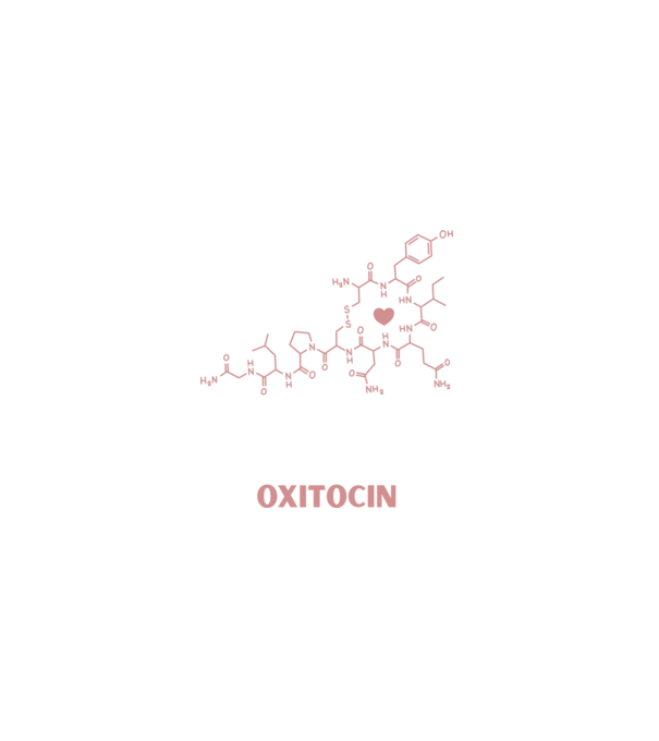 Oxitocin minta fehér pólón