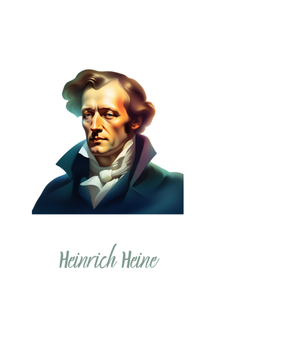 Heinrich Heine minta fehér pólón