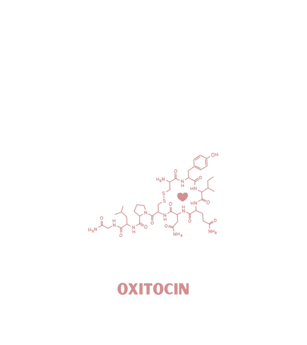 Oxitocin minta fehér pólón