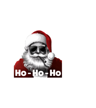 Ho - Ho - Ho - Télapó minta fekete pólón