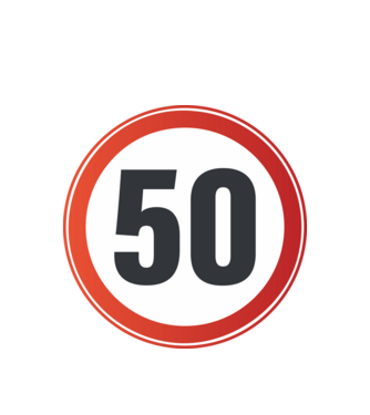 50-es tábla minta fehér pólón
