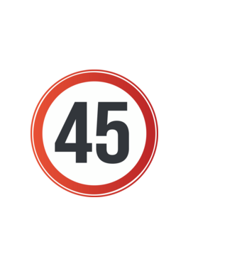 45-ös tábla minta fekete pólón