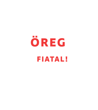 Nem vagyok öreg, csak régebb óta fiatal! - fehér minta fekete pólón