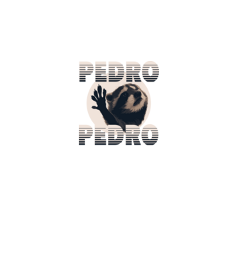 Pedro - Retro minta fekete pólón