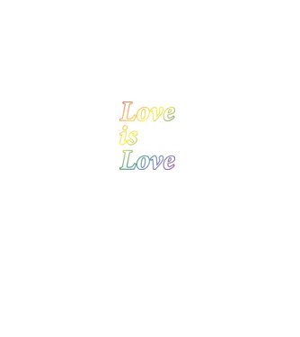 Love is Love - szivárvány minta farmerkék pólón