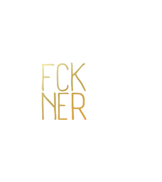 FCK NER - arany minta sötétkék pólón