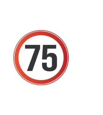 75-ös tábla minta sötétkék pólón