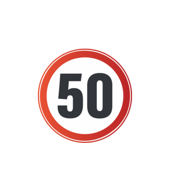 50-es tábla minta fehér pólón