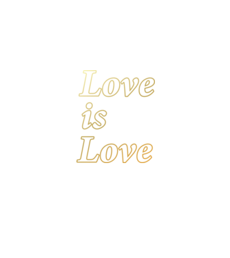 Love is Love - arany minta homokszín pólón