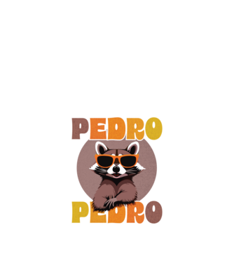 Pedro napszemüveggel minta fekete pólón