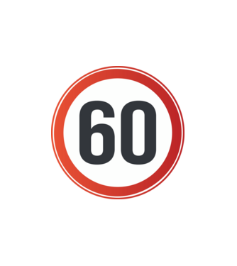 60-as tábla minta fehér pólón