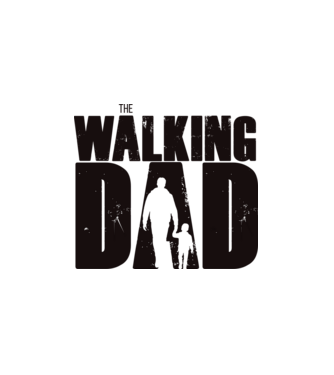 The Walking DAD minta fehér pólón