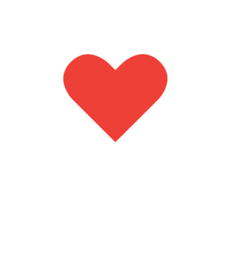 Szív - Heart minta fehér pólón