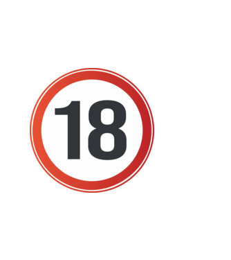 18-as tábla minta fekete pólón
