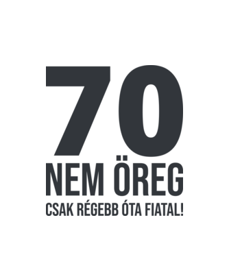 70 - nem öreg - fekete minta fehér pólón