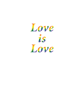 Love is Love - szivárvány minta királykék pólón