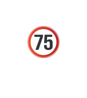 75-ös tábla minta fekete pólón