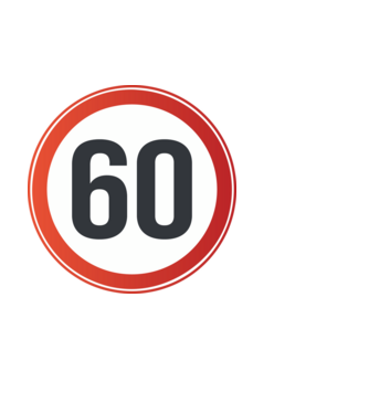 60-as tábla minta fehér pólón