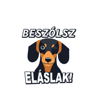 Beszólsz, eláslak! minta fehér pólón