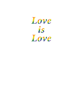 Love is Love - szivárvány minta királykék pólón