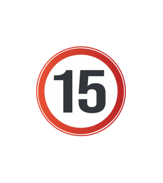 15-ös tábla minta fehér pólón