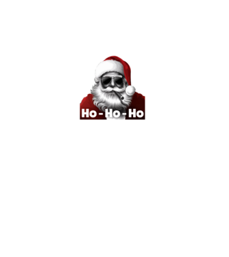 Ho - Ho - Ho - Télapó minta fekete pólón