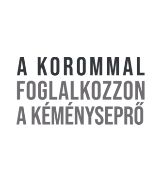A korommal foglalkozzon a kéményseprő minta fehér pólón