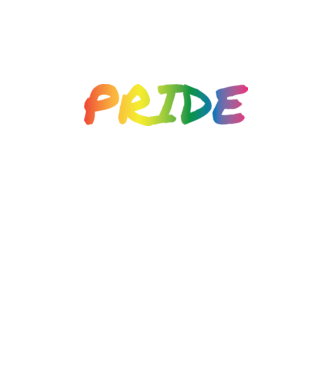 Pride - rainbow - szivárvány minta fekete pólón
