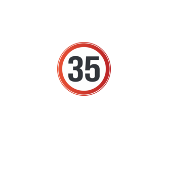 35-ös tábla minta királykék pólón