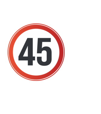 45-ös tábla minta fehér pólón