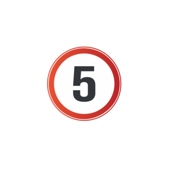5-ös tábla minta fekete pólón