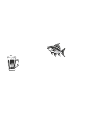 APUMA horgászik és bebaszik - fehér minta fekete pólón