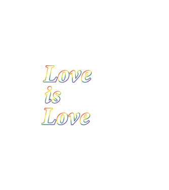 Love is Love - szivárvány minta sötétkék pólón