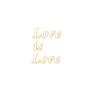 Love is Love - arany minta fekete pólón